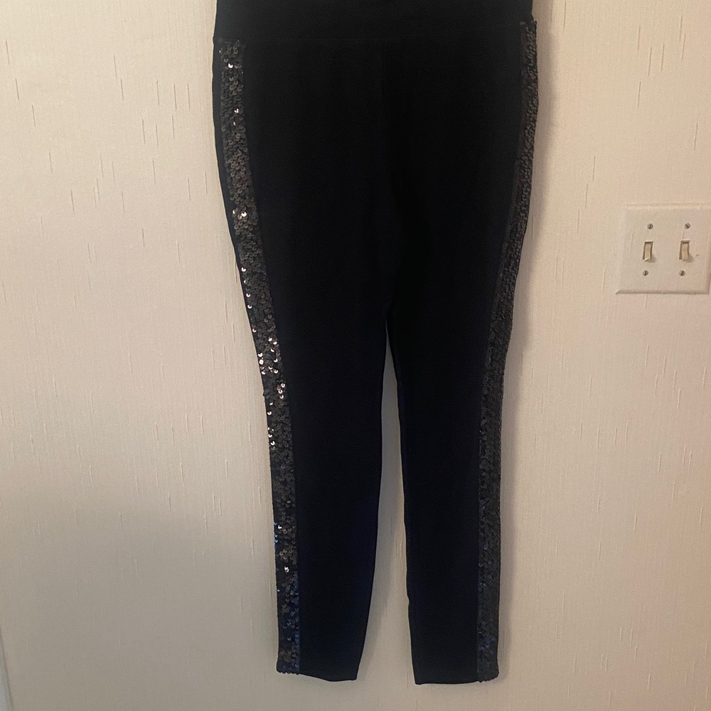 INC International Concepts Black Sequin Skinny Jeans
